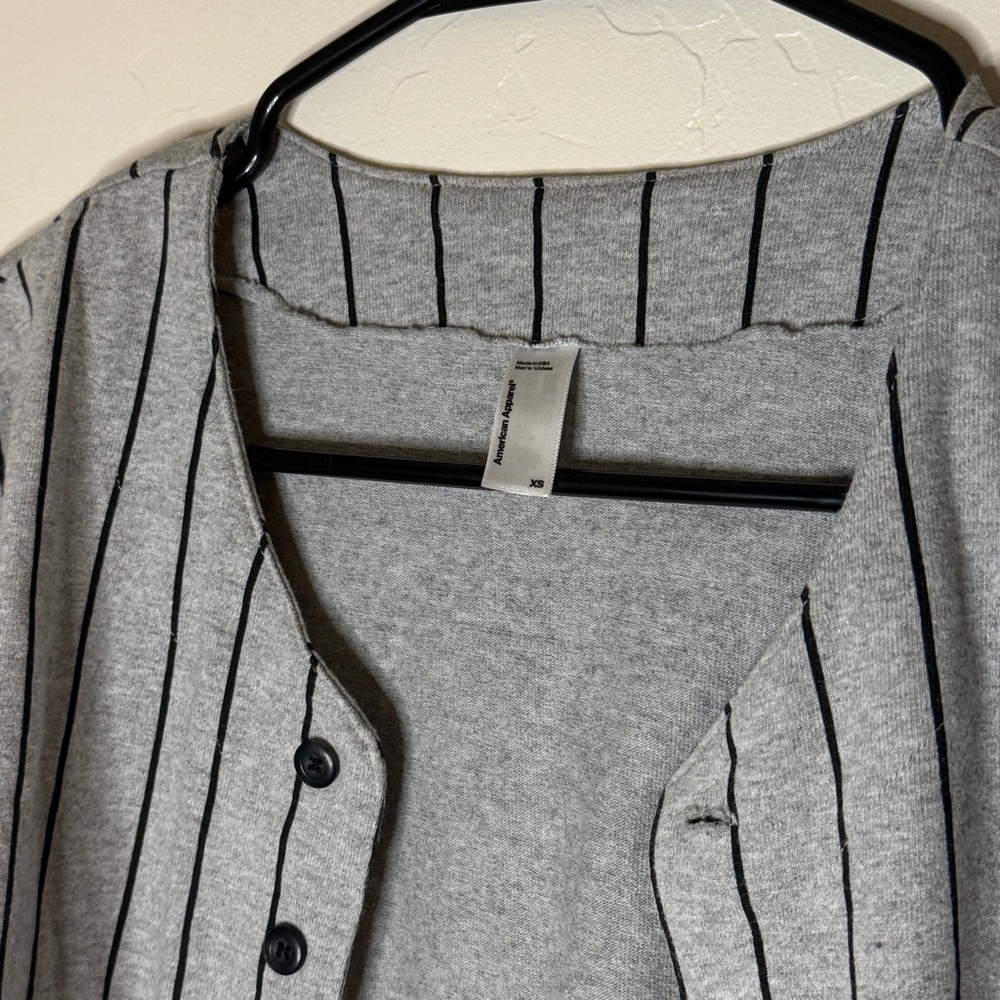 American Apparel Pinstripe Baseball Jersey - Picture 3 of 4